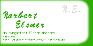 norbert elsner business card